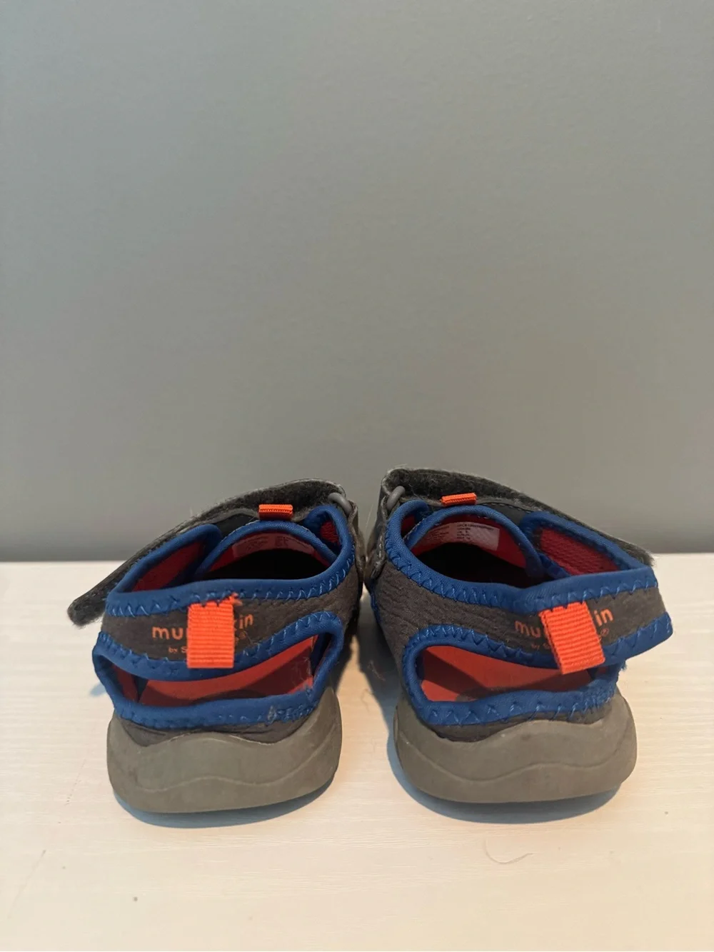 Munchkin Gray and Orange Kids Outdoor Sandals